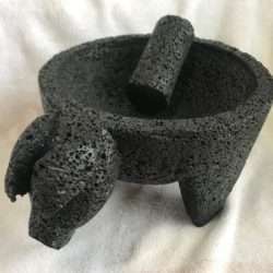 8 inch molcajete with piggy face